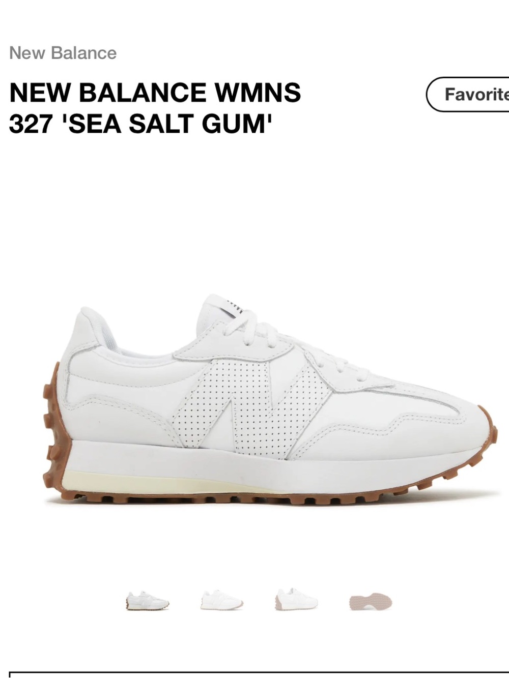 NEW BALANCE 327 SEA SALT GUM